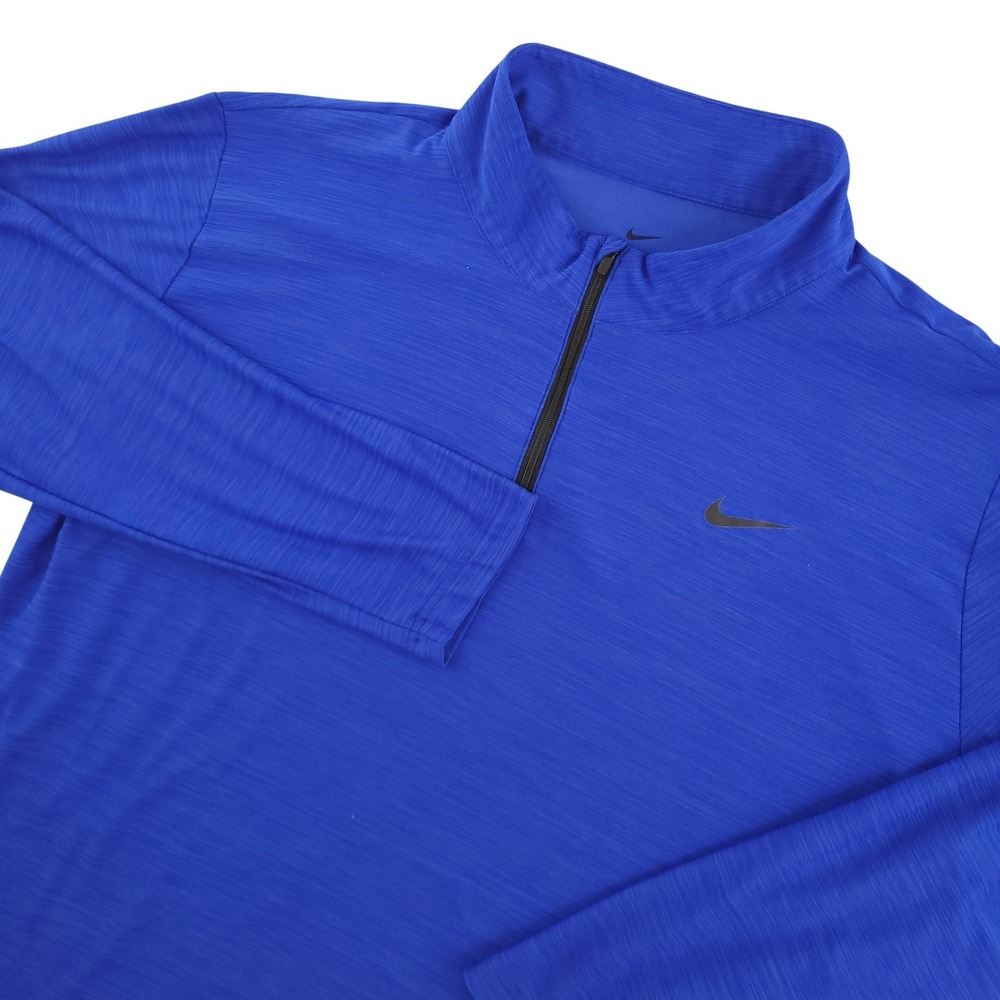 Nike Dri-FIT‎ Pullover Mens 2XL Blue 1/4 Zip Long Sleeve Running Top Athletic